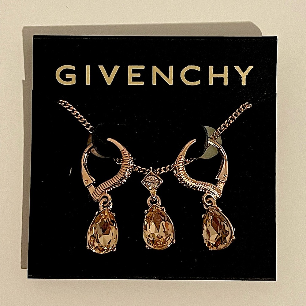Givenchy rose gold necklace and earring set (WITH FREE SURPRISE GIFT)